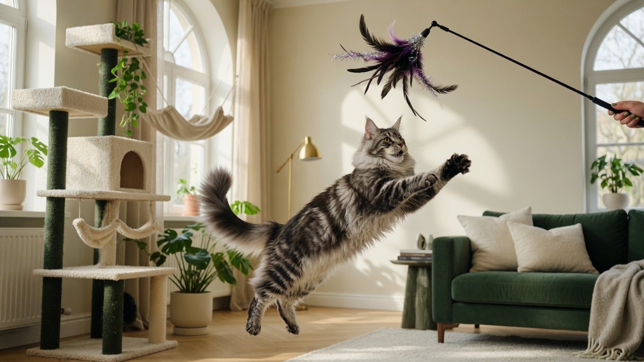 Maine Coon play, climbing, and enrichment